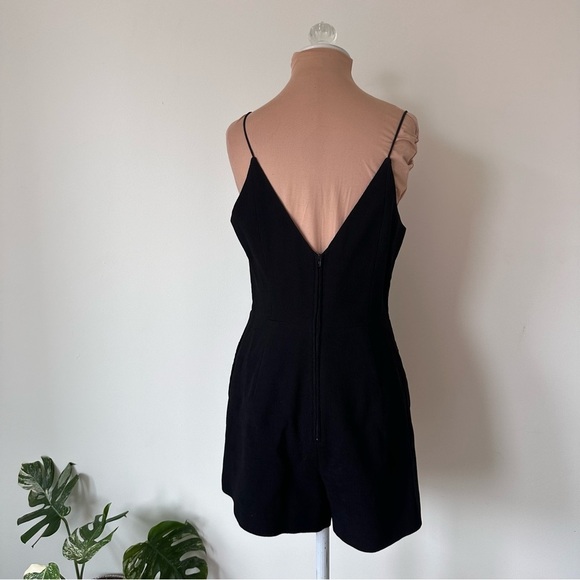 C/Meo Collective For The People Playsuit Ribbed Knit Black Lace Up Mini Romper M - Picture 5 of 12